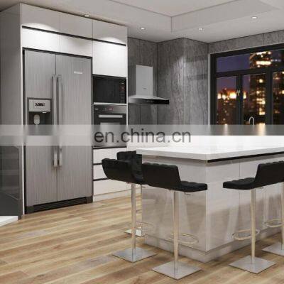 Modern Design High Gloss Door Panel wood Kitchen cabinet With 3D and CAD designs Kitchen furniture