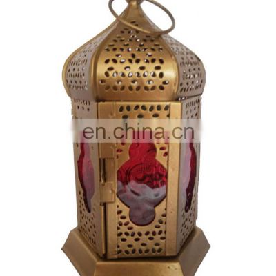 golden antique Moroccan lantern