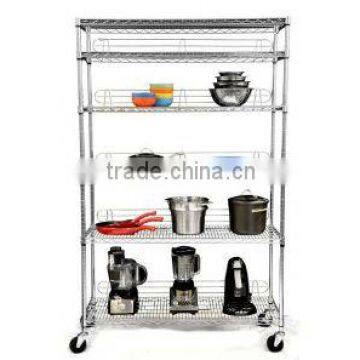 chrome stainless steel shelf/rack storage