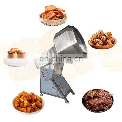 Banana Chips Popcorn Coating Vending Machine Double Rollers Drum And Flavoring Flavor Powder Machine