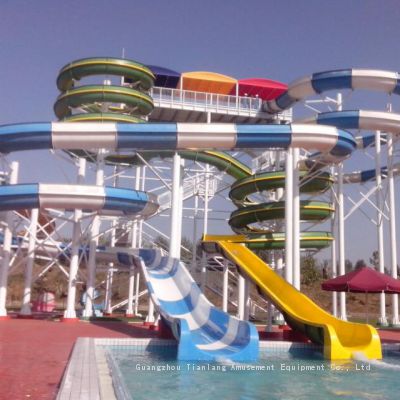 Water park equipment spiral slide spiral combination slide