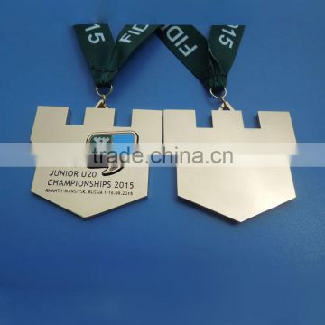 FIDE world junior U20 championships 2016 metal medallion with neck ribbon 1C print