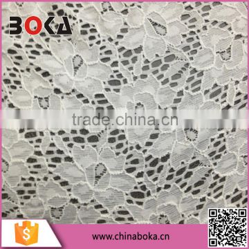 Fashion Flower Pattern 55/56" Nylon Elastic Lace Fabric Factory Price