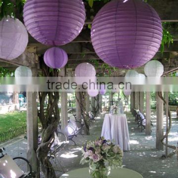Fancy Hanging Chinese Purple Lanterns