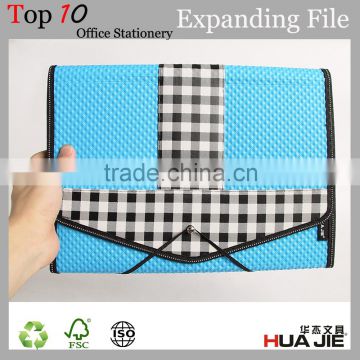 expandable accordion file with elastic expanding file pocket document file bag with fastener