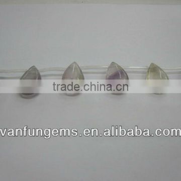 Natural gemstones flourite pear shape pendant