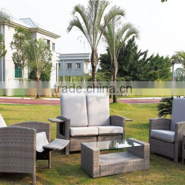 Outdoor Patio Garden Resin Wicker Poly rattan reclining 3 4 seat corner sofa