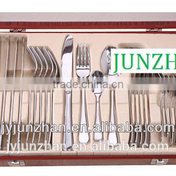 24pcs Flatware spoon fork knife sets, stainless steel cutlery with plain handle