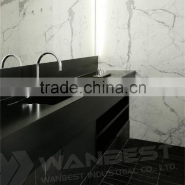 China good supplier promotional black countertop stone resin wash basin