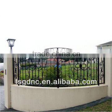 Modern wrought iron security fencing