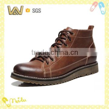 Custom men ankle boots leather