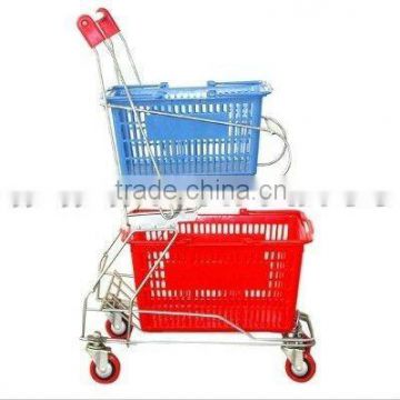 supermarket cart with basket