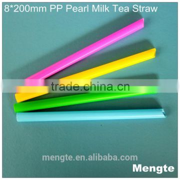 Mengte Colored Straight PP Pearl Milk Tea Straw