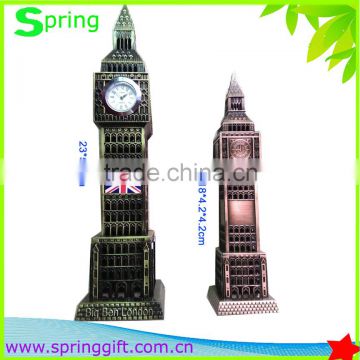 2size of metal gift london souvenir big ben clock model craft