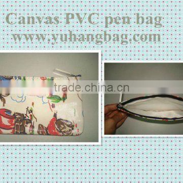 Fashionable PVC coated Canvas pen Bag