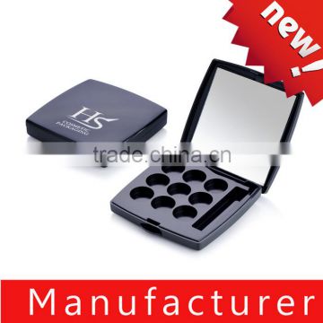 Hot Sale 9 Color Black Eyeshadow Palette Packaging With Mirror