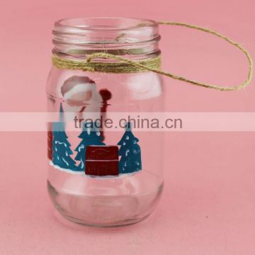 customized glass bottle/jar with handle