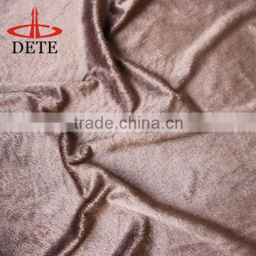 Soft Artificial Fur fabric for Garments or Shoes Making 100% polyester shorthair velvet china fur fabric