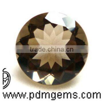 Smoky Quartz Round Cut Faceted For Diamond Rings From Wholesaler