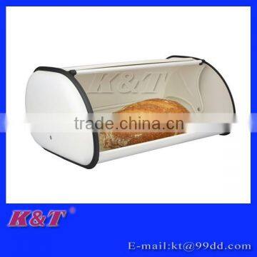 Elegant shape kicthen stainless steel storage box for bread