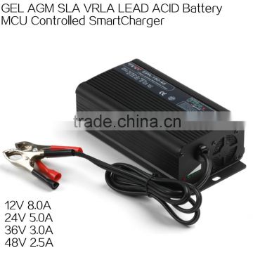 high frequency MCU controlled 27.6V 5A electric vehicle AGM GEL battery charger