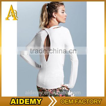 women clothing wholesale custom blouses t shirt trendy casual girls plain long sleeve t shirts grey