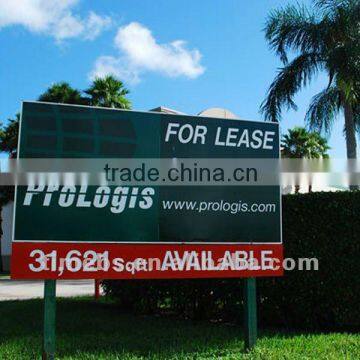 Corrugated plastic street sign advertising