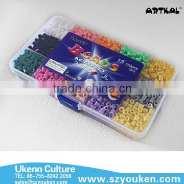 ARTKAL fuse beads 15 colors/box 100% quality guarantee perler 2000 5mm plastic beads