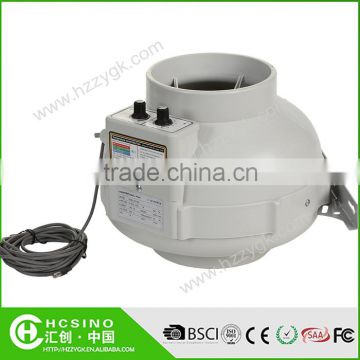 Variable Speed & TEMP Control Circulation Axial Flow Ventilation Inline Duct Fan / Hydroponics AC Inline Duct Booster Fan