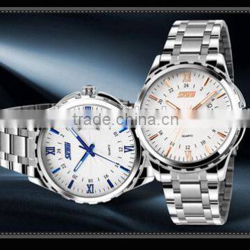 fashion man quartz stainless steel back water resistant watch