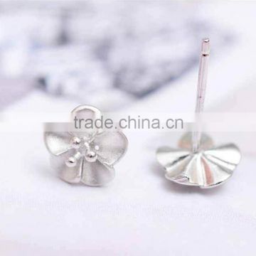 Online checkout wholesale 925 sterling silver earring flower shaped