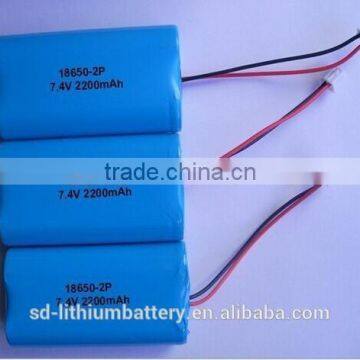 OEM 18650 li ion battery 7.4v 2200mah for RC Helicopter toys using