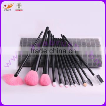 7Piece Cosmetic Brush Set with Aluminium Ferrule and Wooden Handle