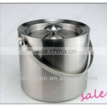 2.0L stainless steel unique ice bucket with lid