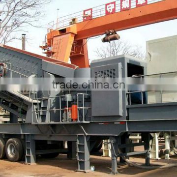 300-1000 tpd tire type mobile crushing and screening plant