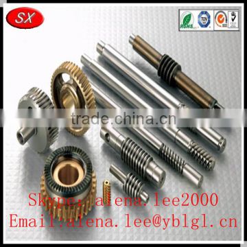 ISO9001 Passed factory brass/bronze/stainless steel worm shaft gear,tractor gear shaft,steel gear shaft