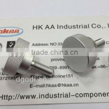 zinc plated steel knurled screw knob
