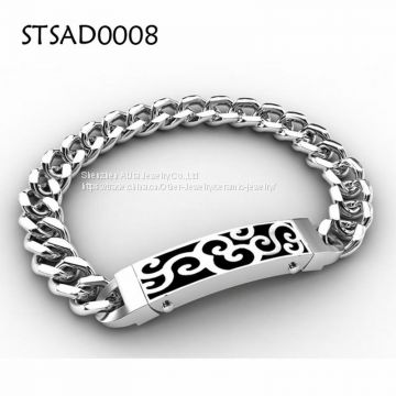 Metal Bracelets Zinc Alloy Jewelry Embrossed For Gift OEM / ODM