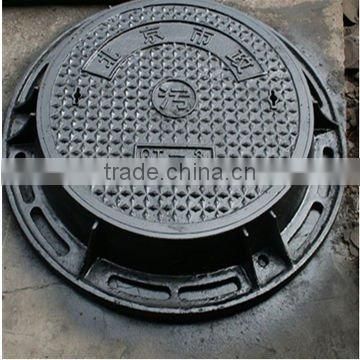 Round square ductile cast iron manhole cover with frame
