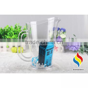 mugs with logo big capacity ps plastic cups with handle