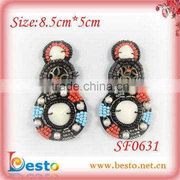 SF0631 New western style fancy ladies bead shoe decoration for sandal