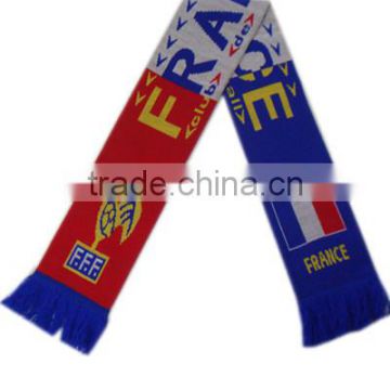 acrylic promotion knitted football scarf