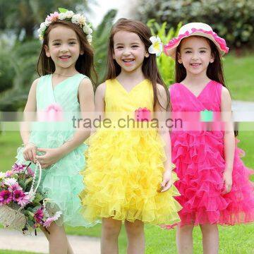 Latest children dress designs icing ruffle children frocks designs girl summer dresses