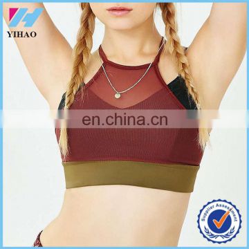 Yihao 2016 Ladies Women New Active Color Sports Yoga Running Wear Gym Bra Women Vest Crop Top