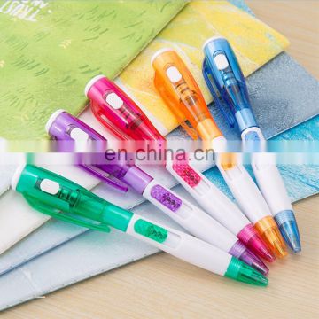 multi functional promotion novelty fancy led pen advertising pen with torch