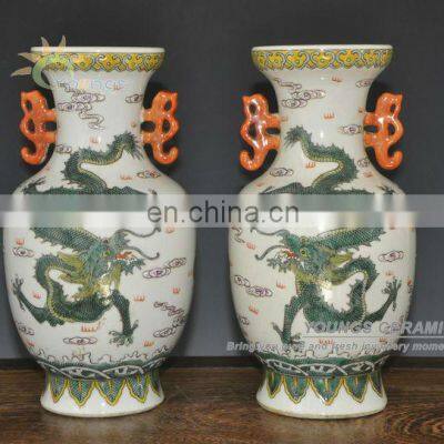 ANTIQUE STYLE CHINESE QING DYNASTY DOU CAI PORCELAIN VASES
