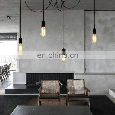 HUAYI Modern Style Black Iron Kitchen Dining Room Nordic Ceiling Hanging Simple Chandelier Pendant Light