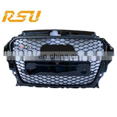 Auto accessories for Aud iA3 RS3 GRILLE BLACK AND BLACK FRAME 2013-2016 cars modified spare parts