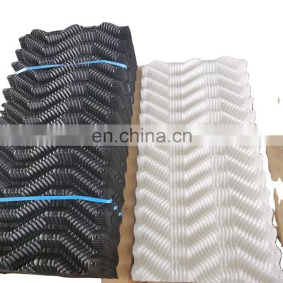 Honeycomb PVC Fill Black Blue High temperature resistant  S wave counter flow cooling tower fill pack