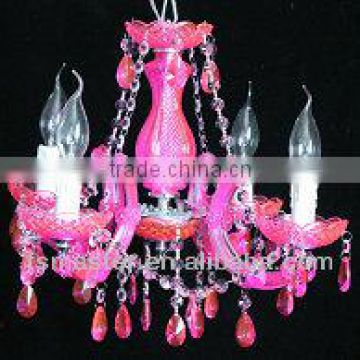 2013 hot sale European style pink color crystal chandelier light